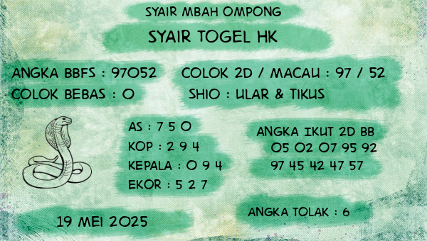 Syair Mbah Ompong - Syair Togel HK