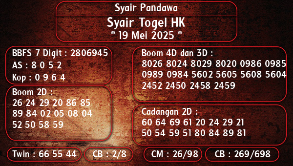 Syair Pandawa - Syair Togel HK